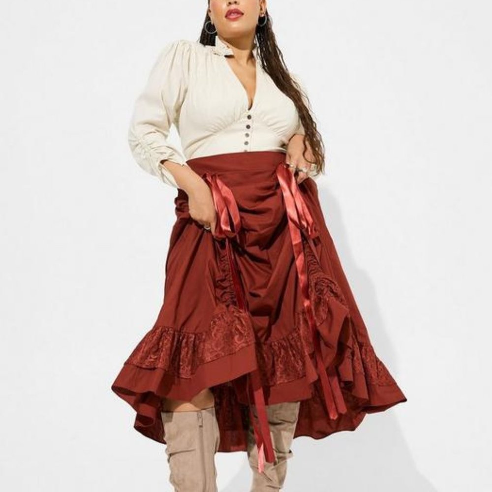 ❤️NWT TORRID POPLIN STEAMPUNK HALLOWEEN COSTUME COSPLAY BUSTLE DRESS - PLUS SIZE